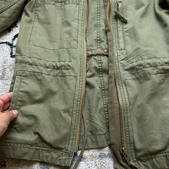 Madewell green olive fleet jacket size xxs item c3394 - Picture 5 of 12